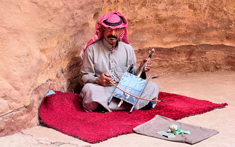 Bedouin à Pétra en Jordanie